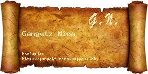 Gangetz Nina névjegykártya